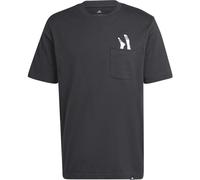 adidas LOUNGE SLIDES GRAPHIC Herren T-Shirt, schwarz, größe M