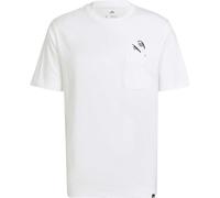 adidas LOUNGE SLIDES GRAPHIC Herren T-Shirt, weiß, größe XXL 2XL