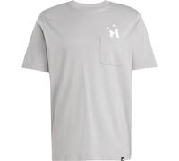 Adidas Herren T-Shirt Lounge Slides Graphic Pocket (JC5284) Charcoal Grau L