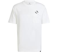 adidas Lounge Slides Graphic Pocket T-Shirt Herren JC5282 - white M