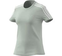 Adidas Loungewear Essentials Slim 3-Streifen T-Shirt Damen T-Shirt, grün S