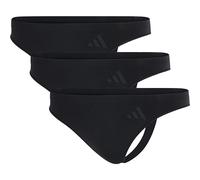 adidas Damen Low Rise Thong (3PK) -Sport Active Seamless-Packaged Panties G-String, 000 Black, S (3er Pack)