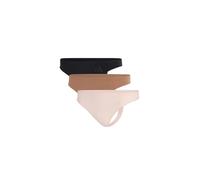 Active Ultimate Stretch Tanga, 3er-Pack - Unterwäsche Black / Toasted Almond / Wonder Quartz XL