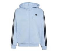 Kapuzensweatshirt ADIDAS SPORTSWEAR "M 3S FL FZ HD", Herren, Gr. L, clear sky, schwarz, Obermaterial: 70% Baumwolle, 30% Polyester, normal, Rundhals, angesetztes Bündchen, Sweatshirts (92717126-L) cle