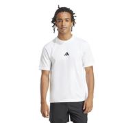 adidas Herren Essentials SMALL Logo Single Jersey Tee, White/Black, XXL