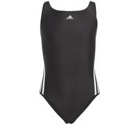 Adidas Mädchen 3-Streifen Swimsuit Badeanzug schwarz-weiß 128