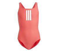 adidas Mädchen 3-Stripes Swimsuit Kids Swimwear, semi Lucid red/White, 13-14 Years