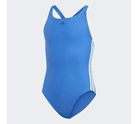 adidas Mädchen Athly 3-Streifen Badeanzug, Blue, 128