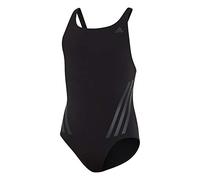 adidas Mädchen Pro V 3-Streifen Badeanzug, Black/Carbon, 116