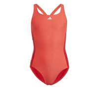 adidas Mädchen Cut 3-Stripes Swimsuit, Bright Red/Better Scarlet/White, 11-12 Years