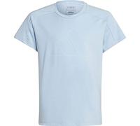 adidas Mädchen Essentials AEROREADY Regular-Fit Logo Tee, Blue Dawn/White, 7-8 Years