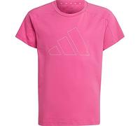 adidas Mädchen Essentials AEROREADY Regular-Fit Logo Tee, Semi Lucid Fuchsia/White, 13-14 Years