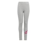 adidas Mädchen Essentials Big Logo Cotton Tights, medium grey heather/semi lucid fuchsia, 14-15 Years