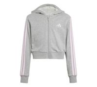 adidas Mädchen Essentials Full Zip Hoodie, medium Grey Heather/Clear pink, 13-14 Years