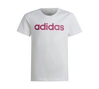adidas Mädchen T-Shirt (Short Sleeve) G Lin T, White/Semi Lucid Fuchsia, IC3150, 164