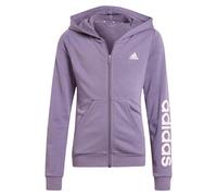 adidas Mädchen Essentials Linear Logo Full-Zip Hoodie, Shadow Violet/Clear pink, 11-12 Years