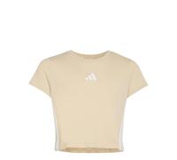 adidas Mädchen Essentials Logo Shirt, Crystal Linen/White, 7-8 Years