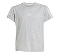 adidas Mädchen Essentials T-Shirt, medium Grey Heather/Clear pink, 9-10 Years