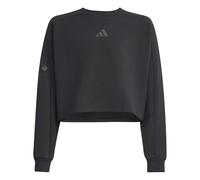 adidas Mädchen Future Icons 3 Stripes Cropped Sweatshirt, Black/Black, 9-10 Years