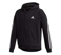 adidas Doubleknit 3-Stripes Full-Zip - Kapuzenpullover - Junge 7-8A Black