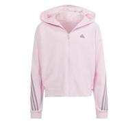 Adidas Kapuzenjacke FI 3S Full Zip Future Icons 3-Streifen Mädchen Clear Pink/Preloved Fig Gr. 140