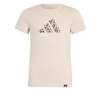 adidas Mädchen Junior Girls Animal Print Graphic Shirt, Crystal Linen, 7-8 Years