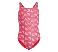 adidas Logo Graphic V-Back Badeanzug Mädchen JG6050 - semi lucid red/lucid pink 140