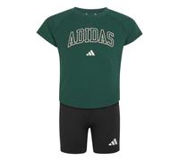 adidas Mädchen Sport Seasonals Collegiate Typography Junior Girls Shirt, Collegiate Green/White, 13-14 Years