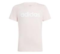 adidas - Girl's Essentials Linear Logo Cotton Slim Fit Tee - T-Shirt, Gr. 152, weiß (SandyPink/White)