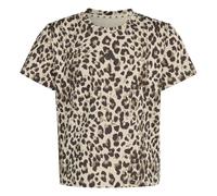adidas Mädchen Seasonal Animal Print Sport Shirt, Crystal Linen/Khaki Six/Dark Brown/Dark Brown, 13-14 Years