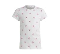 adidas Mädchen T-Shirt (Short Sleeve) G Bluv T, White/Semi Lucid Fuchsia, IB8918, 164