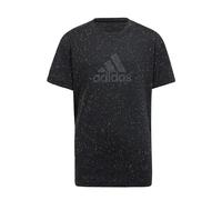 adidas Mädchen T-Shirt (Short Sleeve) G Fi Bl T, Black Melange/White, IC0111, 128