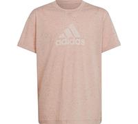 adidas Mädchen T-Shirt (Short Sleeve) G Fi Bl T, Wonder Taupe Mel/White, IC0108, 128