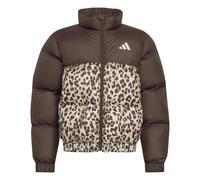adidas Mädchen Winterjacke Allover Print Puffer Jacket KQ6169 140 Dark Brown/Crystal Linen/Khaki Six