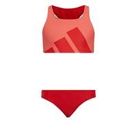 adidas Mädchen Yg Mh Bikini Swimsuit, Top:semi Turbo Bottom:vivid Red S21, 11-12 Jahre EU