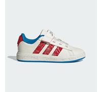 Klettschuh ADIDAS SPORTSWEAR "ADIDAS MARVEL SPIDER-MAN GRAND COURT E FÜR KINDER", Gr. 35, cloud weiß, pure ruby, bright blau, Synthetik, sportlich, Schuhe (79558531-35) cloud weiß, pure ruby, bright b
