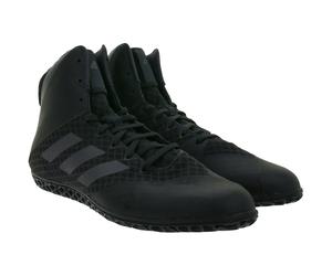 adidas Mat Wizard 4 Herren Wrestling-Schuhe mit atmungsaktiver Mesh-Konstruktion Hallen-Schuhe Große Größen AC6971 Schwarz 50