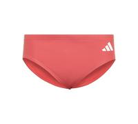 adidas Men's 3 Stripes Swim Trunks, semi Lucid red/White, 30