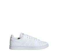 adidas Men's Advantage Base Tennis Shoe, White/White/Green, 9 M US