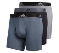 adidas Men's Big & Tall Performance Boxer Brief Underwear (3-Pack) Boxed, Black/Onix Grey/Grey, 3X-Large Big Tall