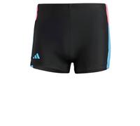 Adidas Men's Colorblock 3-Stripes Swim Boxers Badehose, Black/Lucid Pink/Blue Burst/Black, 30