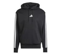adidas Men's Essential Three Stripes Fleece Hoodie, Black/White, XS