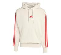 adidas Men's Essential Three Stripes French Terry Hoodie, Wonder Alumina/Pure Ruby, XXL