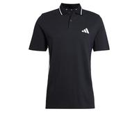 adidas Men's Essential Three Stripes Pique Polo Shirt, Black/White, XL
