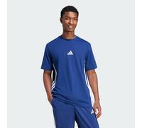 Adidas Men's Essential Three Stripes Single Jersey Tee, Dark Blue/White, XXL