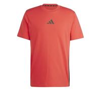 adidas Essentials Single 3 Stripes T-Shirt knallrot/schwarz - L