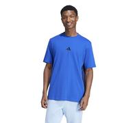 Adidas Men's Essential Three Stripes Single Jersey Tee, Team royal Blue/Black, M