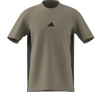 adidas Men's Essential Three Stripes Single Jersey Tee, Wonder Cargo/Black, XS