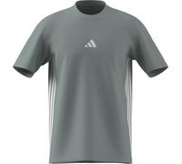 adidas Men's Essential Three Stripes Single Jersey Tee, Wonder Sage/White, XXL