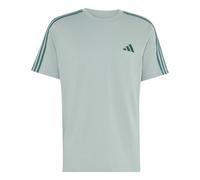 adidas Essentials 3-Streifen Single Jersey Left Chest Branded T-Shirt Herren KY4125 - silver green/collegiate green XXL